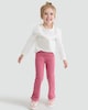 image 5 of F&F Girls 2-Pack Cotton Rich Ribbed Printed Flared Leggings in Multi