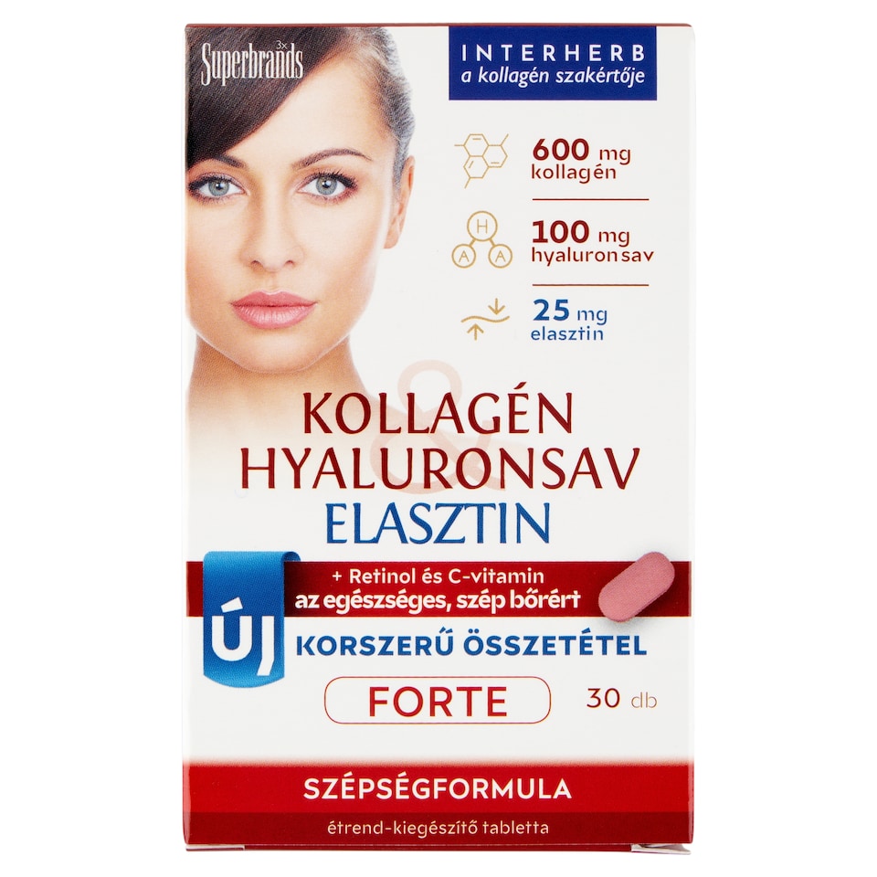 Interherb Collagen & Hyaluronic Acid & Elastin Forte Dietary Supplement Tablet 30 pcs 27,6 g