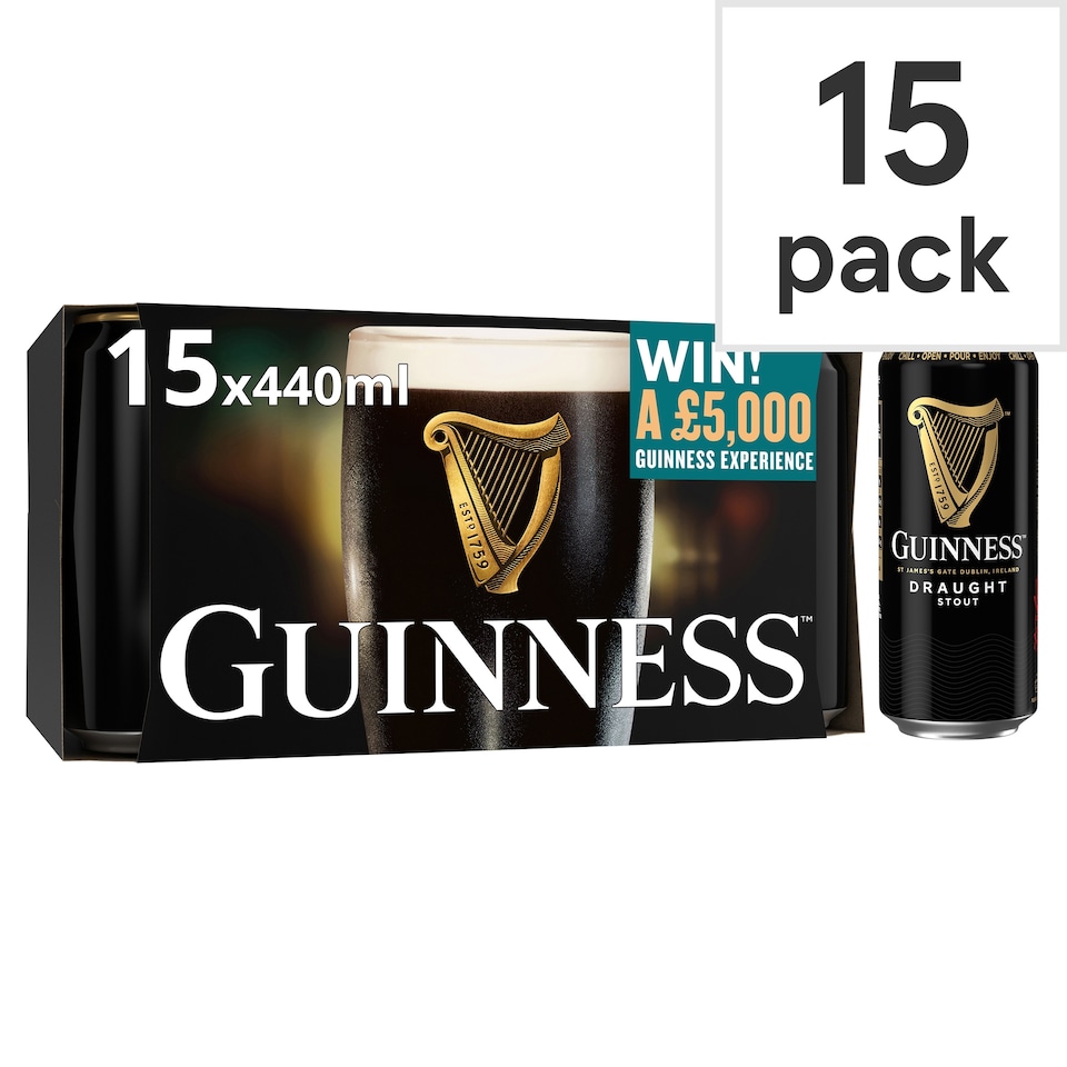 Guinness Draught Stout Beer Can 4.1% Vol 15x440ml