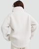 image 3 of F&F Active Fleece Textured Half Zip Pullover in Cream