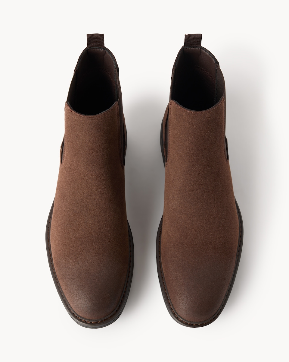 image 1 of F&F Faux Leather Chelsea Boots in Brown