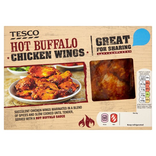 Tesco Hot Buffalo Chicken Wings 600g Tesco Groceries