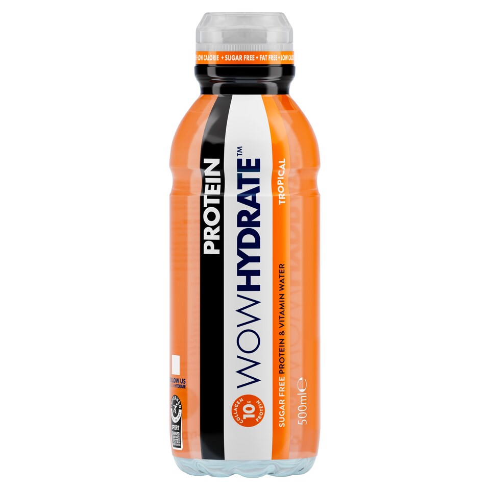 Wow Hydrate Protein Tropical Water 500Ml