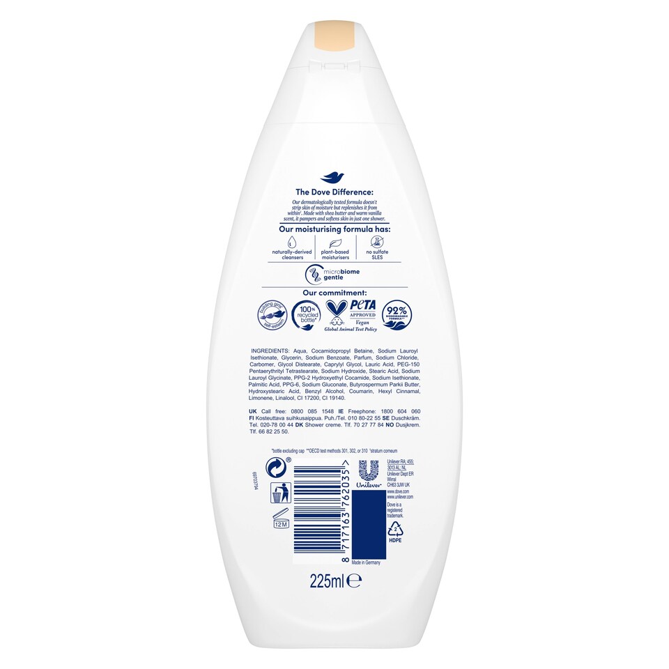 image 1 of Dove Bodywash 225Ml Shea Butter