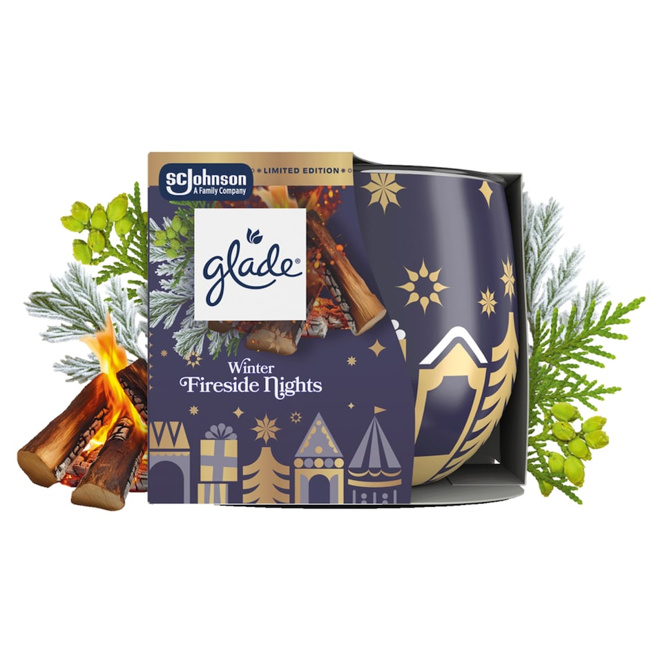 Glade Limited Edition Winter Fireside Nights Decorative Candle 108g
