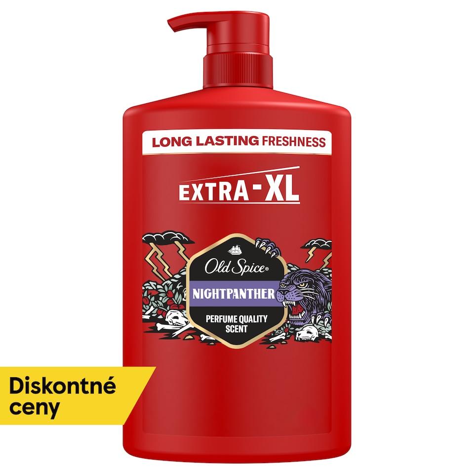 obrázok 1 z Old Spice Night Panther 3 V 1 Sprchový Gél A Šampón Pre Mužov 1000ml