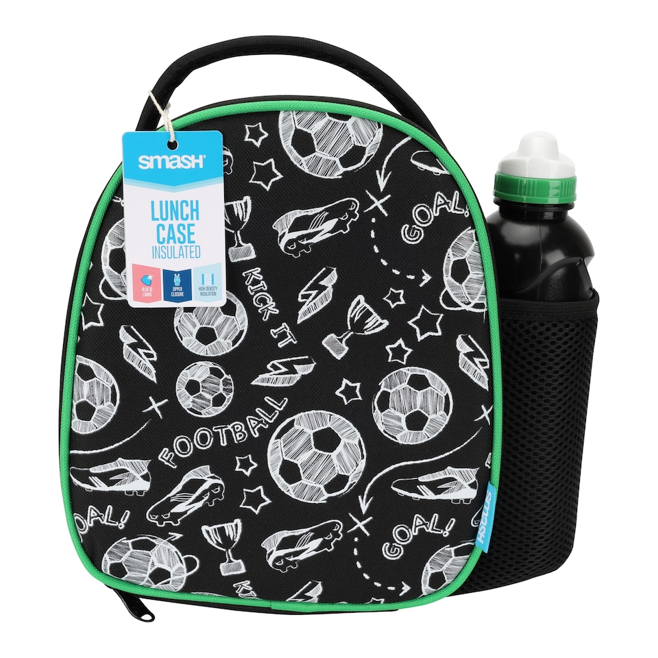 image 1 of Smash Football Lunch Bag and Water Bottle Combo