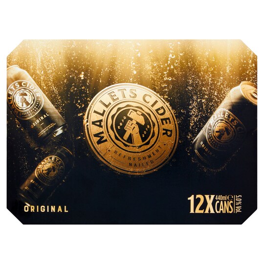 Mallets Apple Cider 12 X 440Ml Can Tesco Groceries