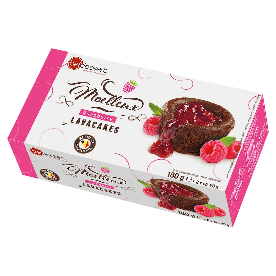 Beldessert csokoládés-málnás lávatorta 2 x 90 g (180 g)
