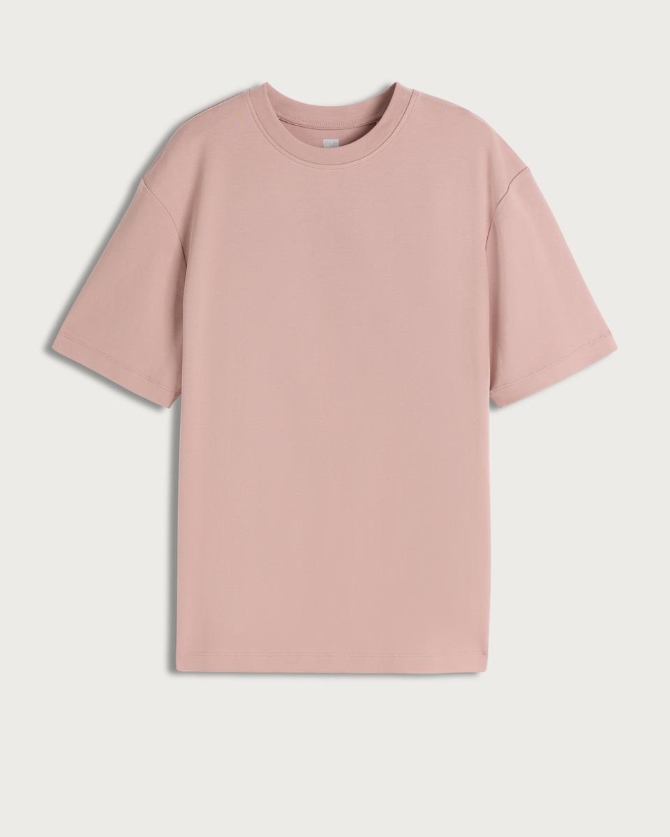image 1 of F&F Pure Cotton Short Sleeved Relaxed Fit T-Shirt in Pink