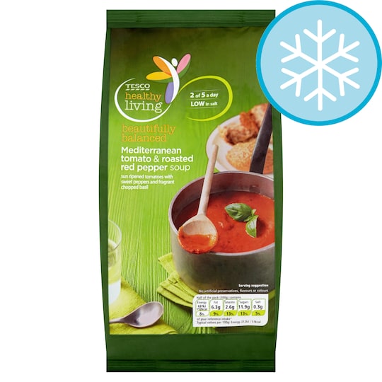 Tesco Healthy Living Mediterranean Tomato And Roast Red Pepper Soup
