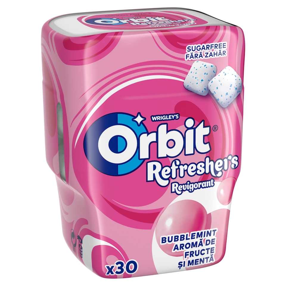 image 1 of Orbit Refreshers Bubblemint Fruit and Mint Flavoured Sugar-Free Chewing Gum with Sweetener 67 g