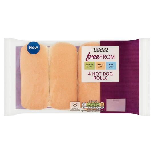 Tesco Free From 4 Hot Dog Rolls Tesco Groceries