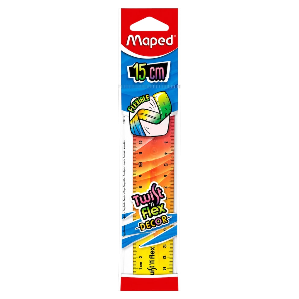 Maped Twist'n Flex Decor műanyag vonalzó 15 cm