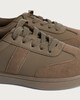 image 3 of F&F Boys Panelled Lace Up Trainers in Brown