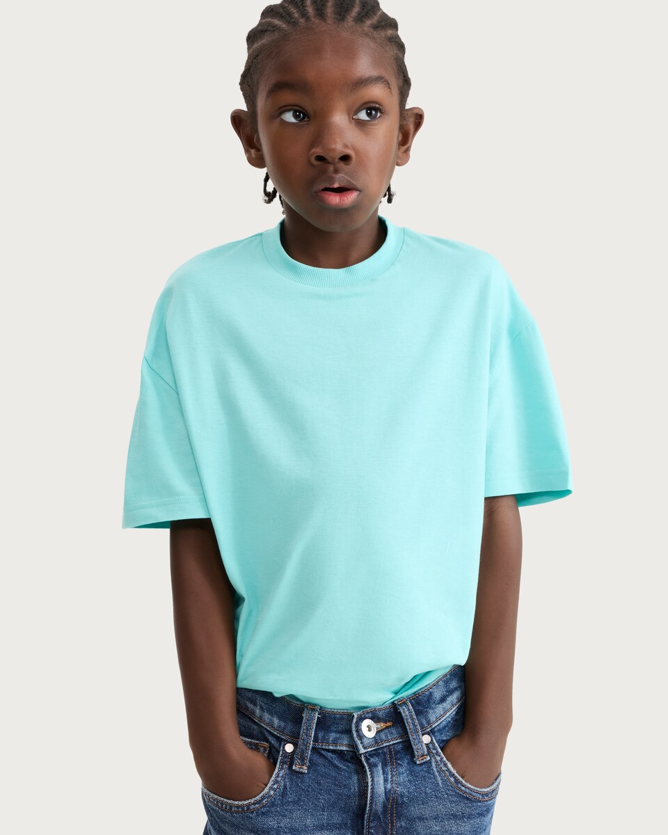 image 1 of F&F Boys 3-Pack Pure Cotton Short Sleeved T-Shirts in Teal