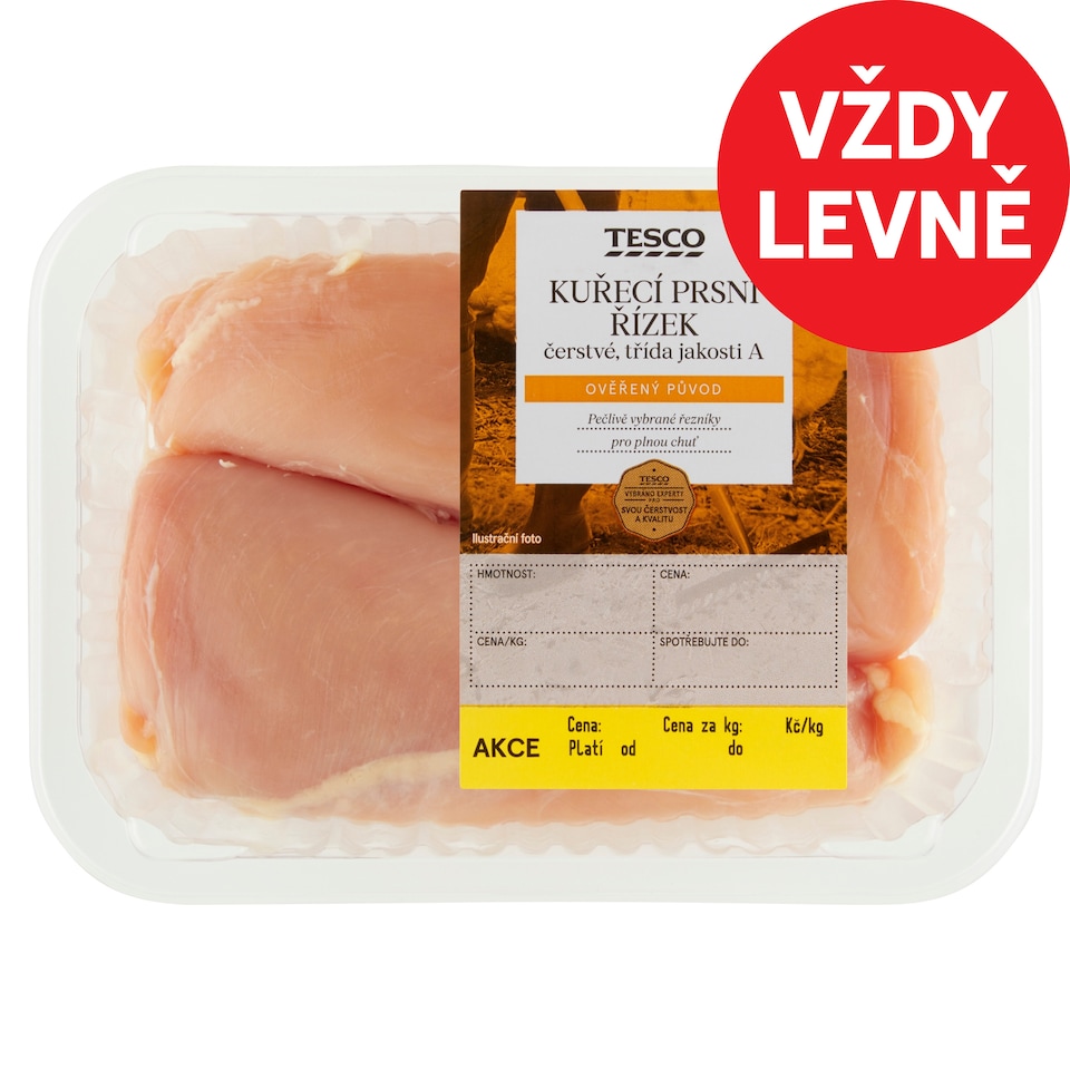 Tesco Kuřecí prsní řízek