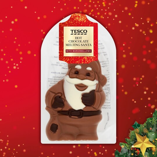 Tesco Melting Santa Hot Chocolate Bombe 65G Tesco Groceries