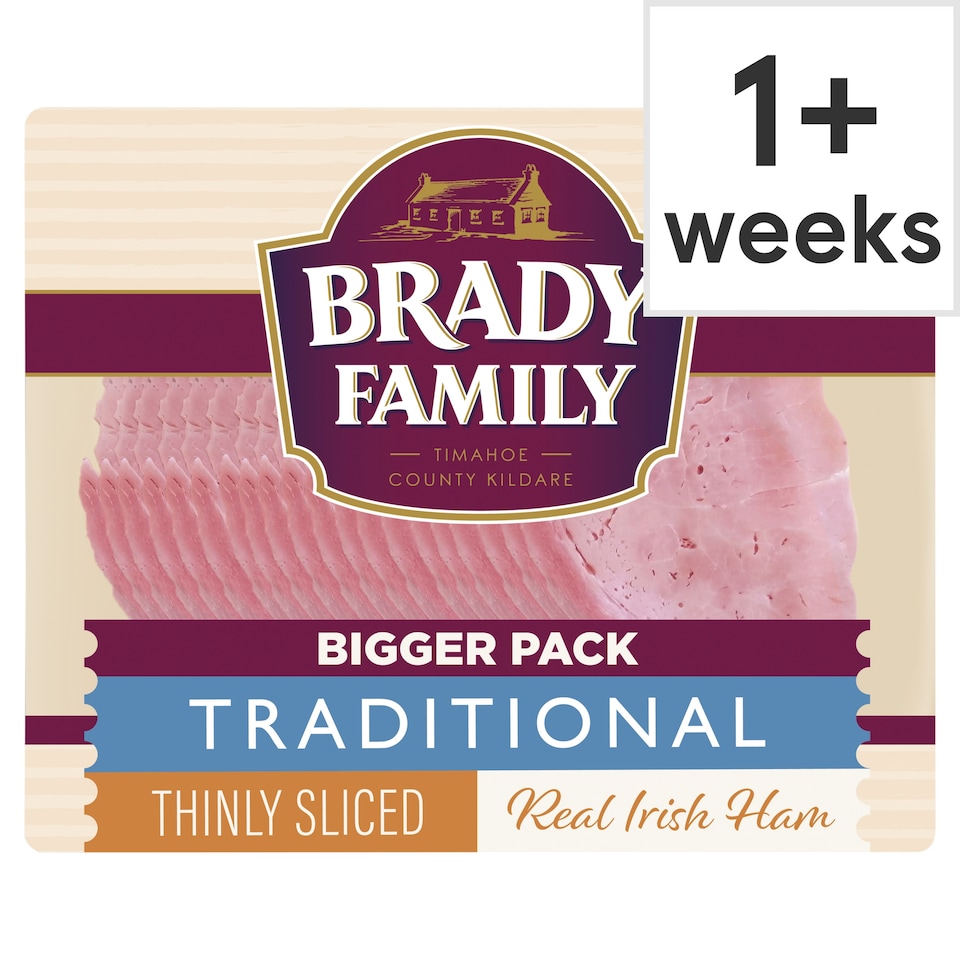 Brady Family Traditional Thinly Sliced Ham 20 slices 165g