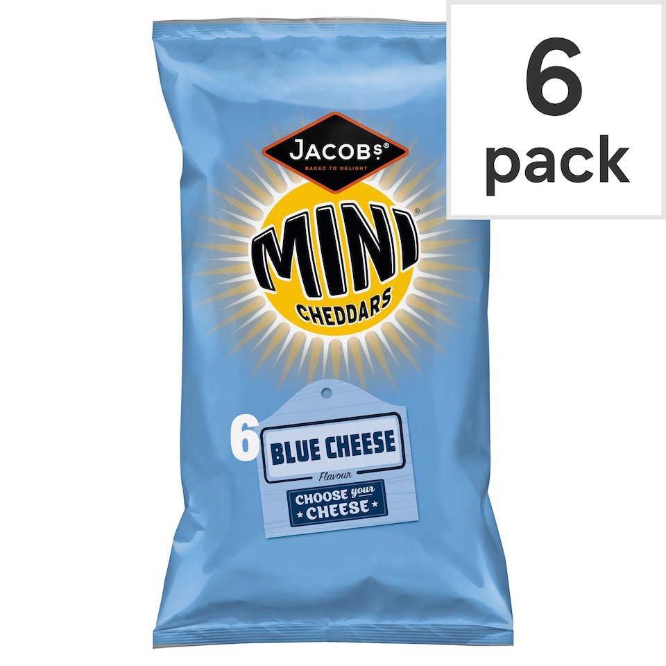Jacobs Mini Cheddars 6 Pack Blue Cheese 150G