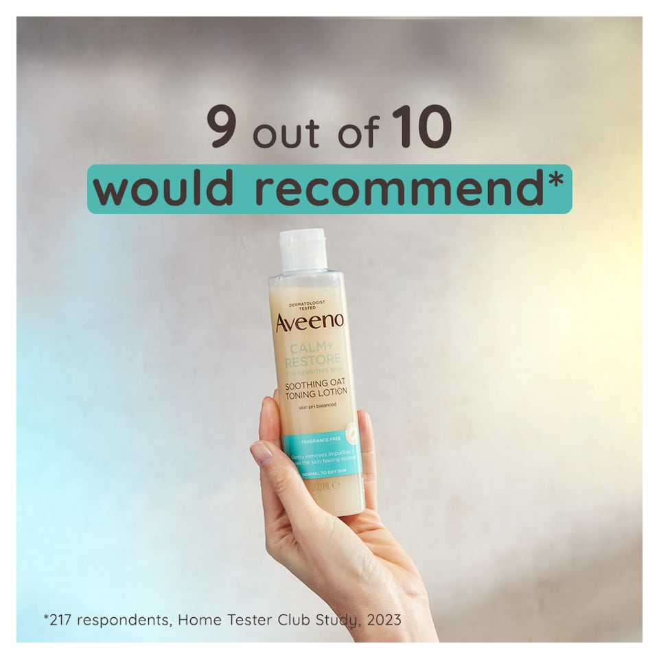 image 1 of Aveeno Face Calm and Restore Soothing Oat Toning Lotion 200ml
