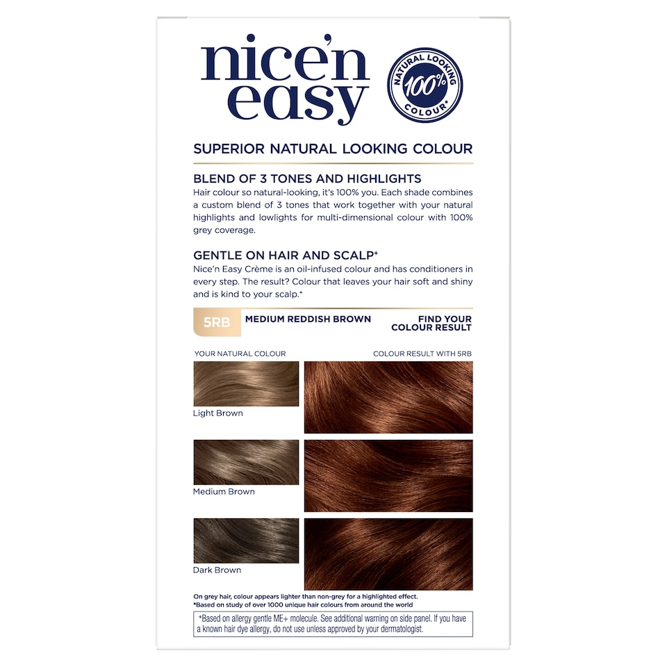 image 1 of Clairol Nice ‘N Easy Medium Reddish Brown 5Rb Hair Dye