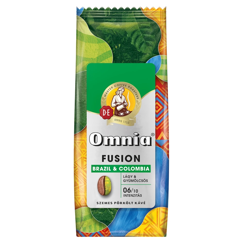 Omnia Fusion Brazilian & Colombia Soft & Fruity Roasted Coffee Beans 900 g
