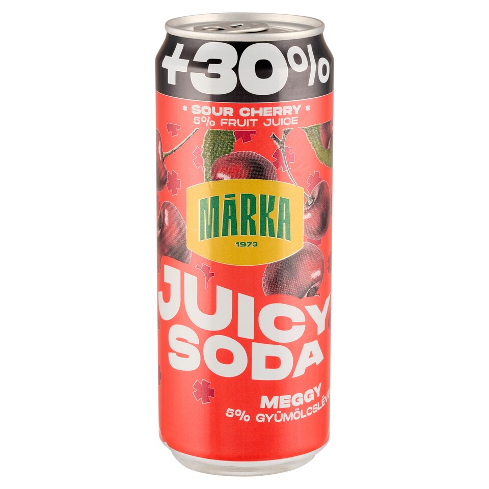 Márka Juicy Soda meggy szénsavas üdítőital cukorral és édesítőszerrel 330 ml  1. kép