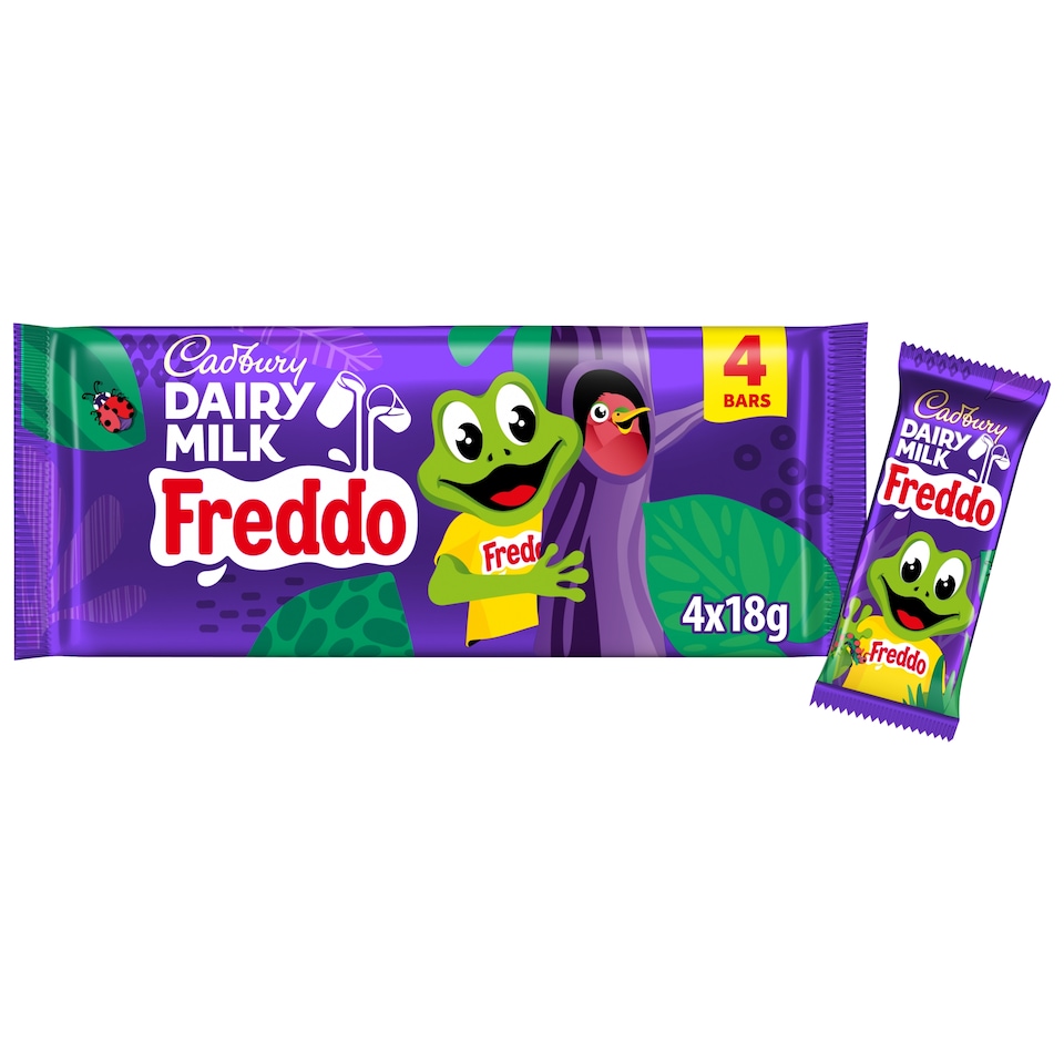 Cadbury Dairy Milk Freddo Chocolate Kids 4 Pack Multipack 4 x 18g