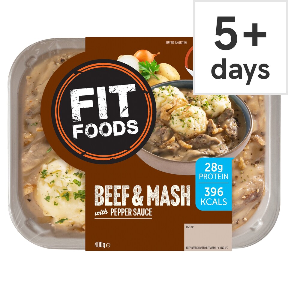 image 1 of Fit Foods Beef & Mash with Pepper Sauce 400g