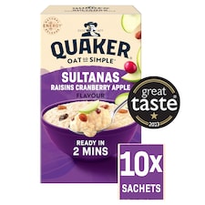 Quaker Oat So Simple Sultana & Raisin Porridge Sachets 10x38.5g