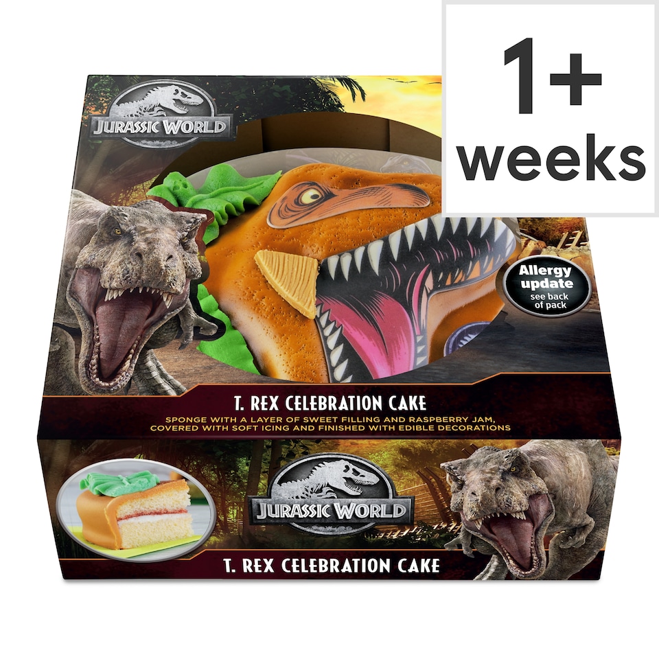 Jurassic World Dinosaur Celebration Cake Vanilla and Raspberry