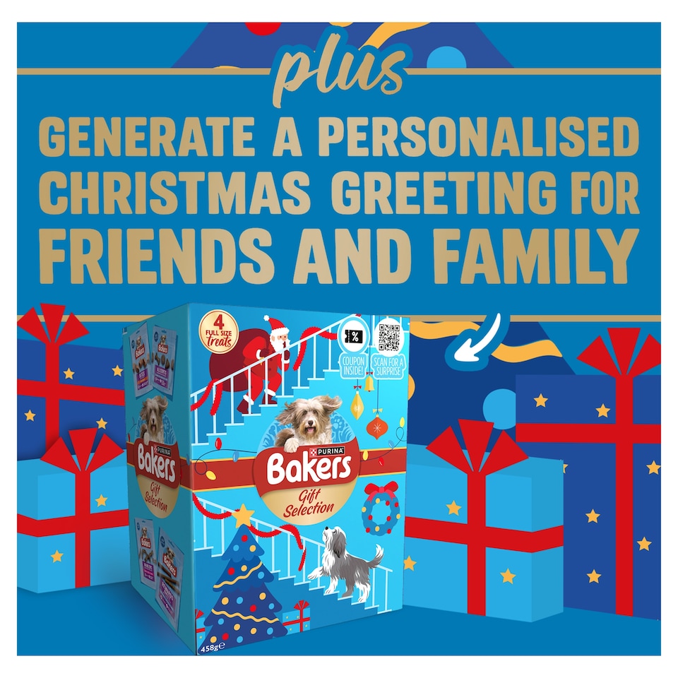 image 1 of Bakers Christmas Dog Treats Selection Box 458g
