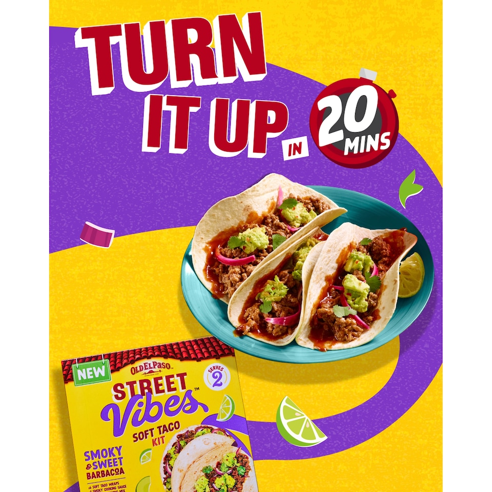 image 1 of Old El Paso Soft Taco Street Vibes Barbacoa Meal Kit 255G