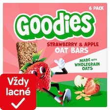 Goodies ovsené tyčinky jahoda a jablko 6 x 23 g