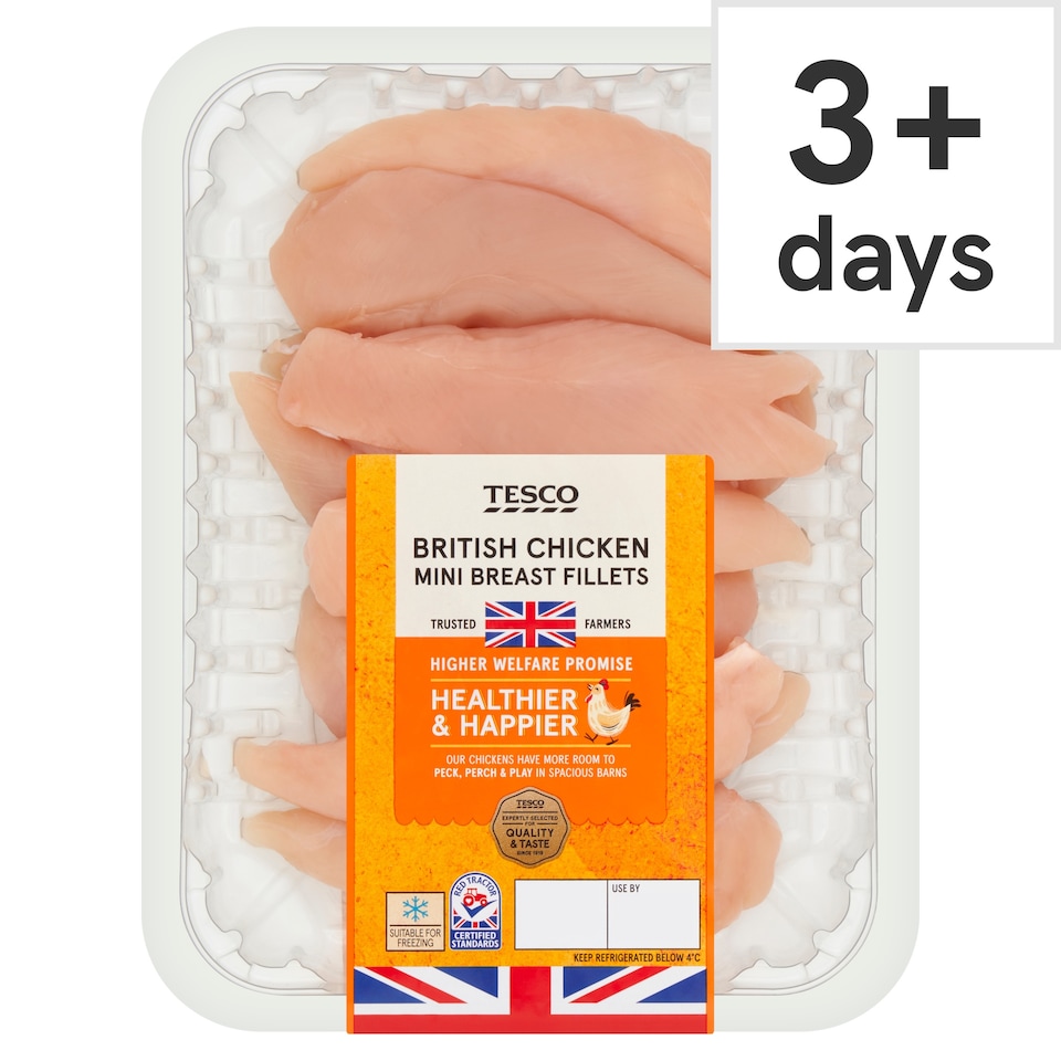 Tesco British Chicken Breast Mini Fillets 400G