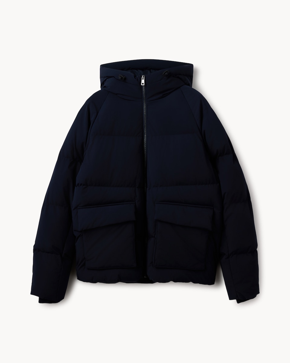 image 1 of F&F Hooded Puffer Jacket in Navy