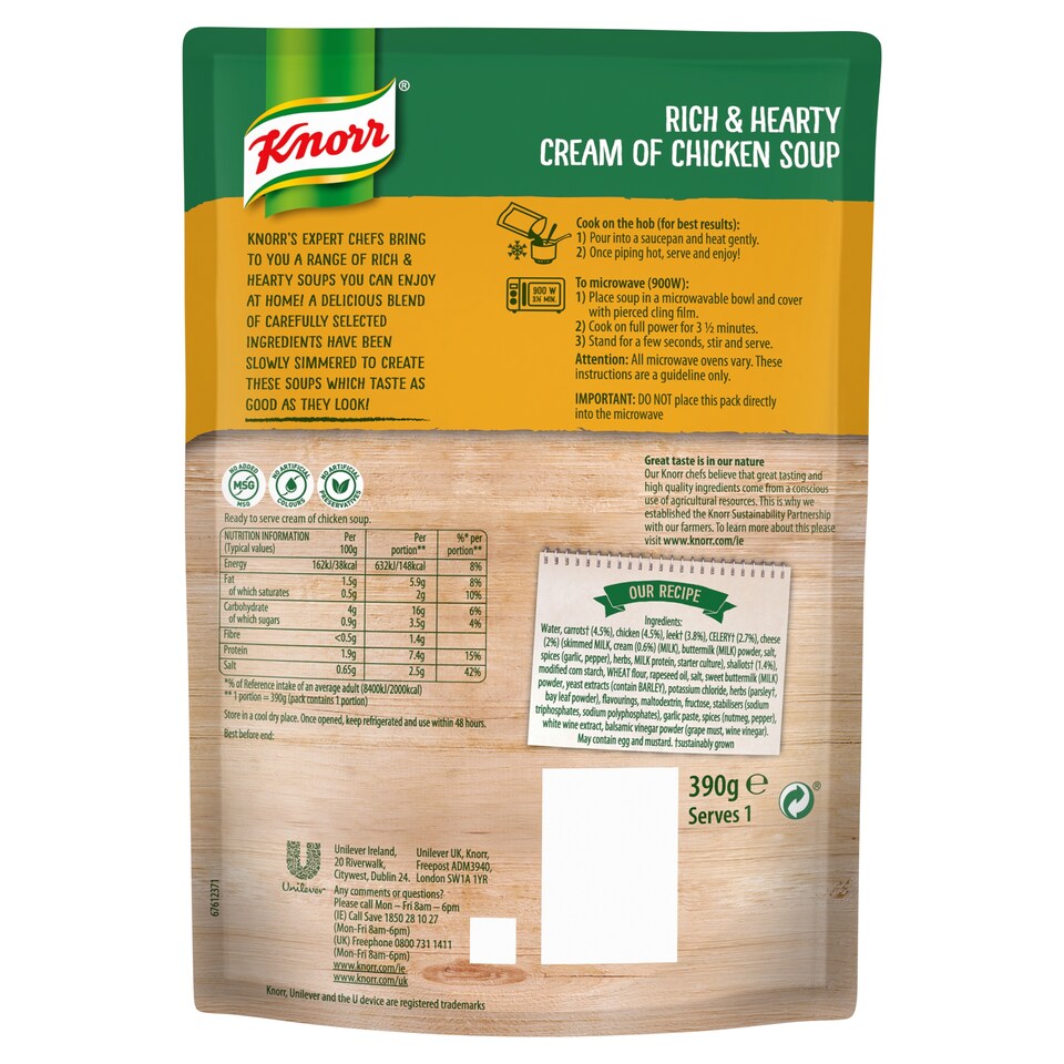 image 1 of Knorr Rich And Hearty Cream Of Chicken 390G