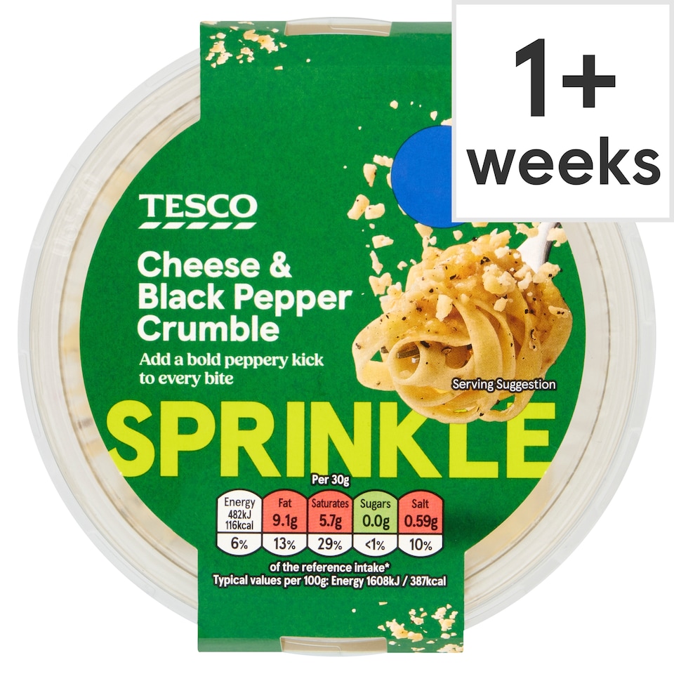 Tesco Cheese & Black Pepper Crumble 120g