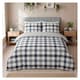 image 1 of Silentnight Supersoft Check Reversible Duvet Cover Set Double