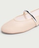 image 3 of SACHA Mesh Metallic Strap Ballet Flats in Cream