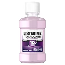 Listerine Total Care Milder Taste Zero Alcohol 10-in-1 Benefit Mouthwash 80ml