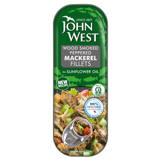 John West Wood Sm Mackerel Pepper 10 110G Tesco Groceries