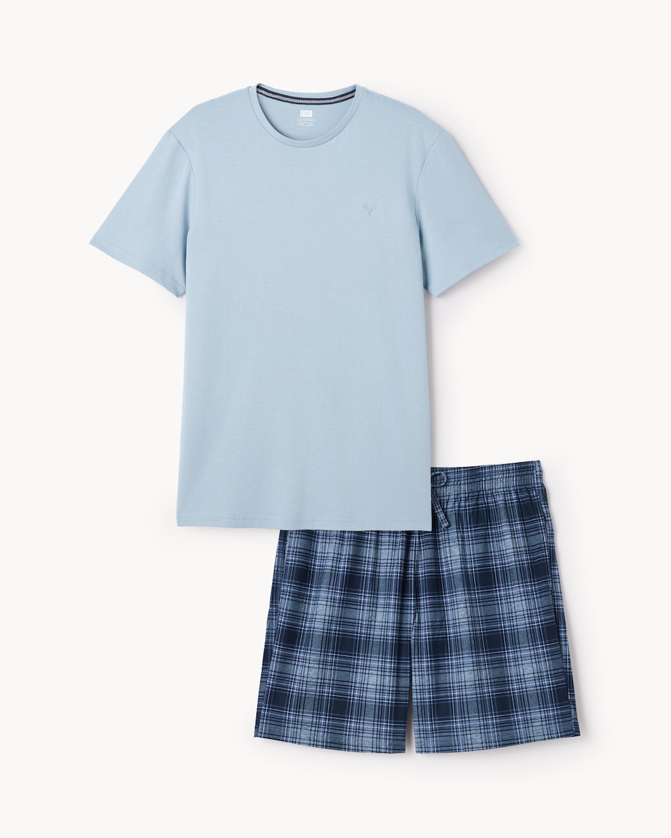 image 1 of F&F 2-Piece Supersoft Pyjama Set in Blue