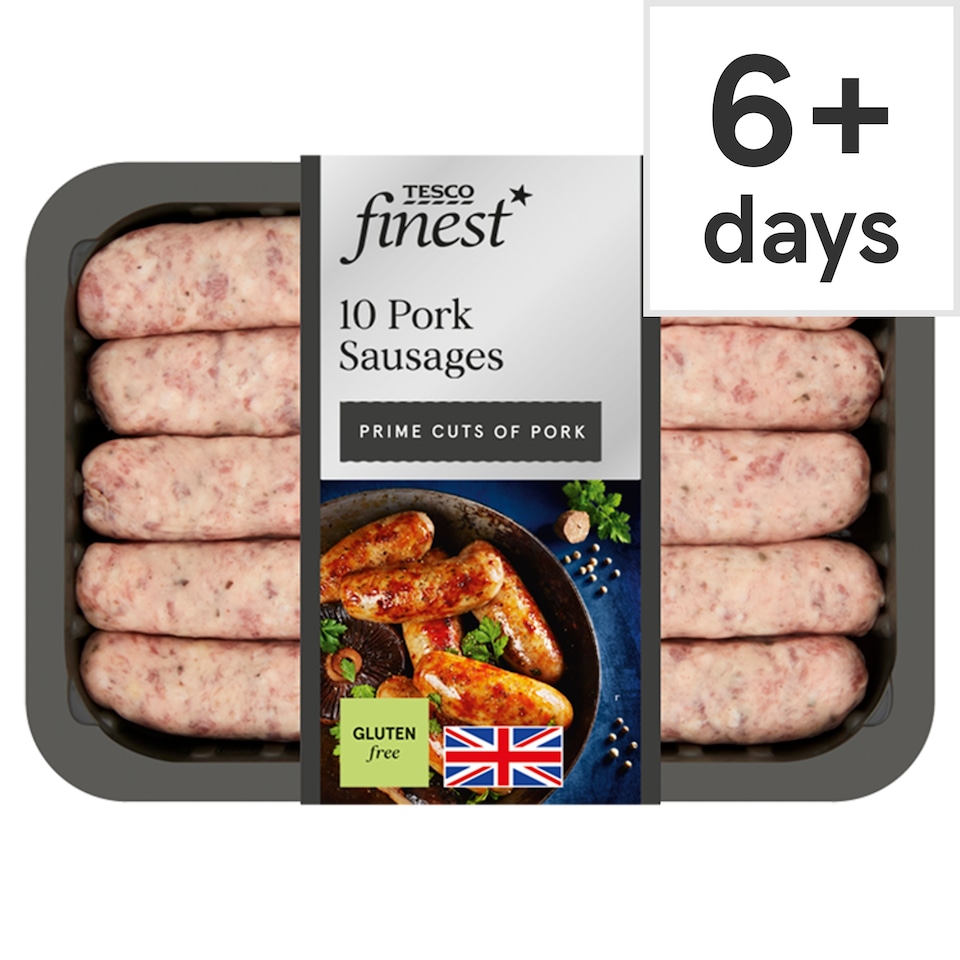 Tesco Finest 10 Traditional Pork Sausages 667G