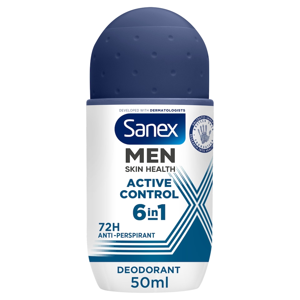 image 1 of Sanex Men Active Control 72h Antiperspirant Roll-On Deodorant 50ml
