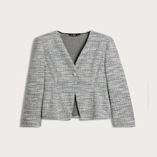 F&F Boucle Textured Cardigan in Multi Grey