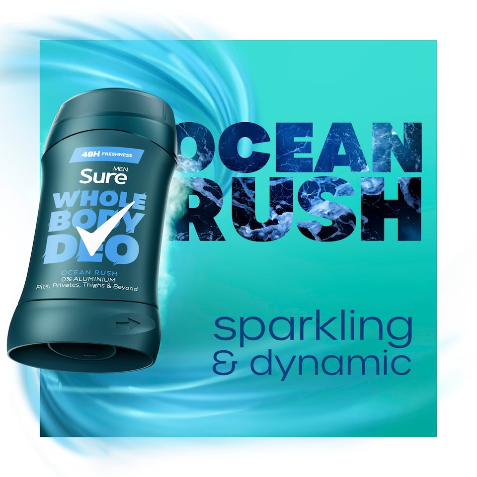 image 1 of Sure Men Ocean Rush Whole Body Deodorant Stick 48h Odour Control 50ml
