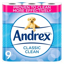 Andrex Classic Clean Toilet Rolls X9