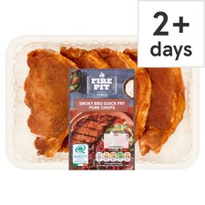 Tesco Fire Pit Smoky BBQ Quick Fry Pork Chops 360g
